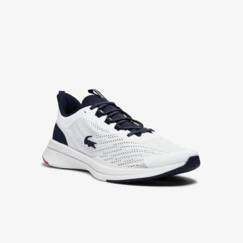 Lacoste Run Spin Textile Sneakers Pánské - Tenisky Bílé / Tmavě Blankyt | CZ-xYlGNp